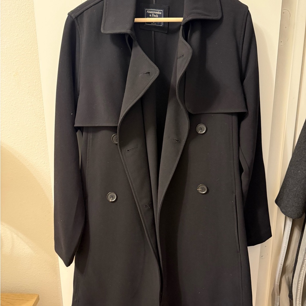 Abercrombie & Fitch - Black Trench Coat - L